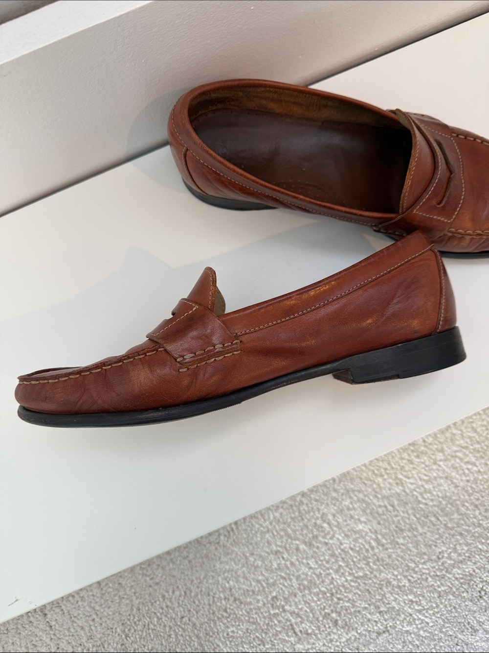 Cole Haan Classic Women’s Penny Loafers in Cognac Brown All Genuine Leather